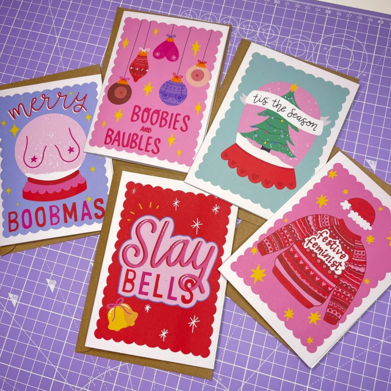Christmas Cards - Self Love and Feminist Themed