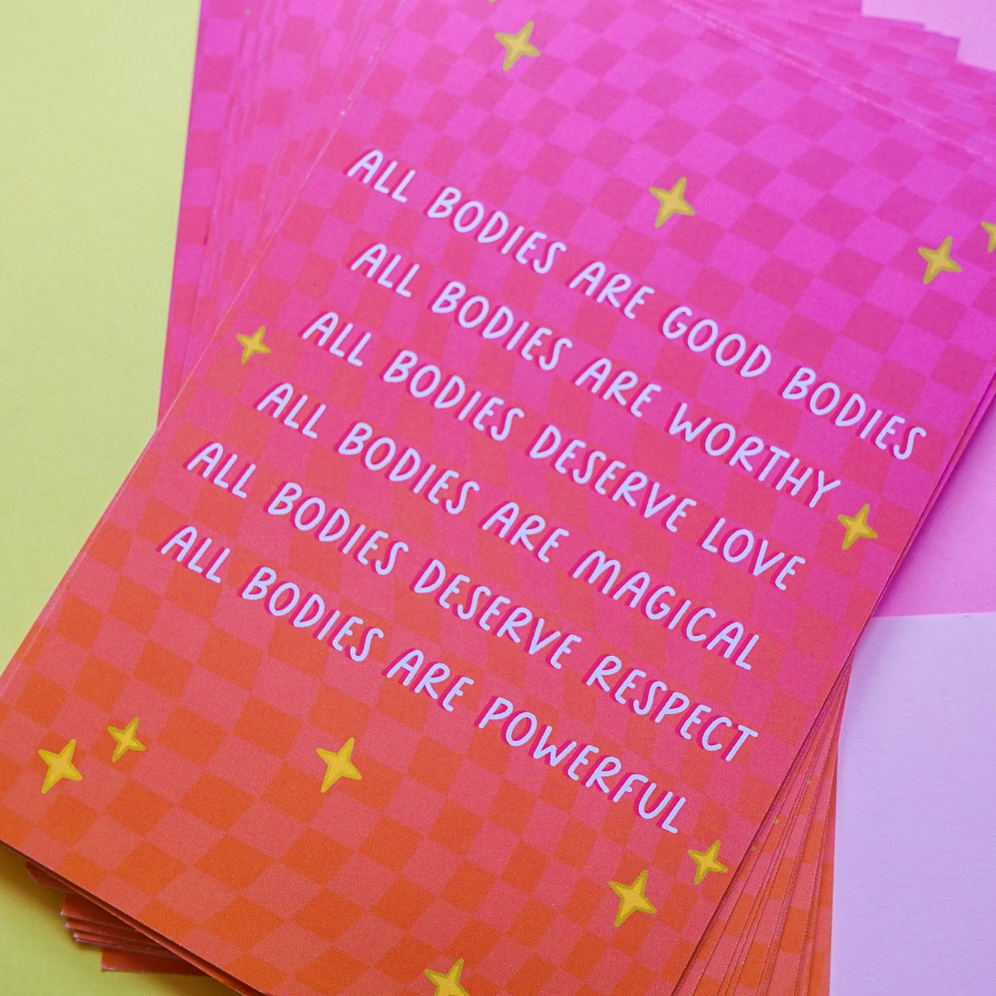 Gold Foiled All Bodies are Good Bodies Double-Sided Print