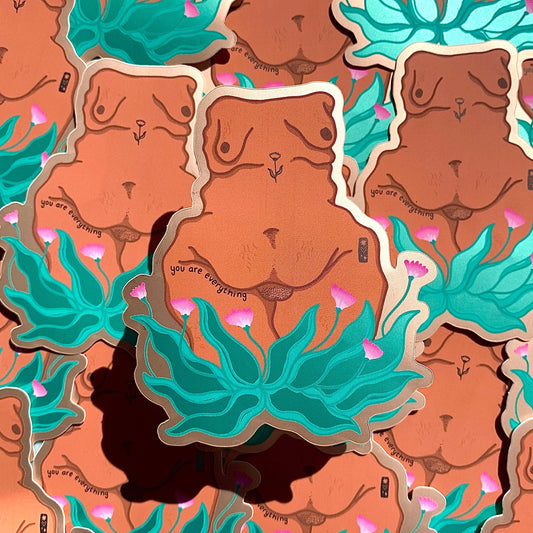 Blossoming Beauty Rose Gold Sticker