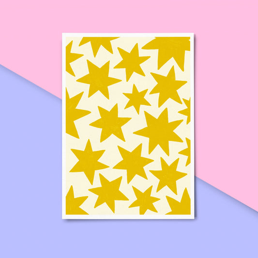Yellow Star Print