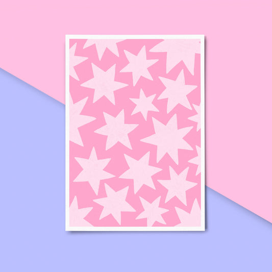 Pink Star Print