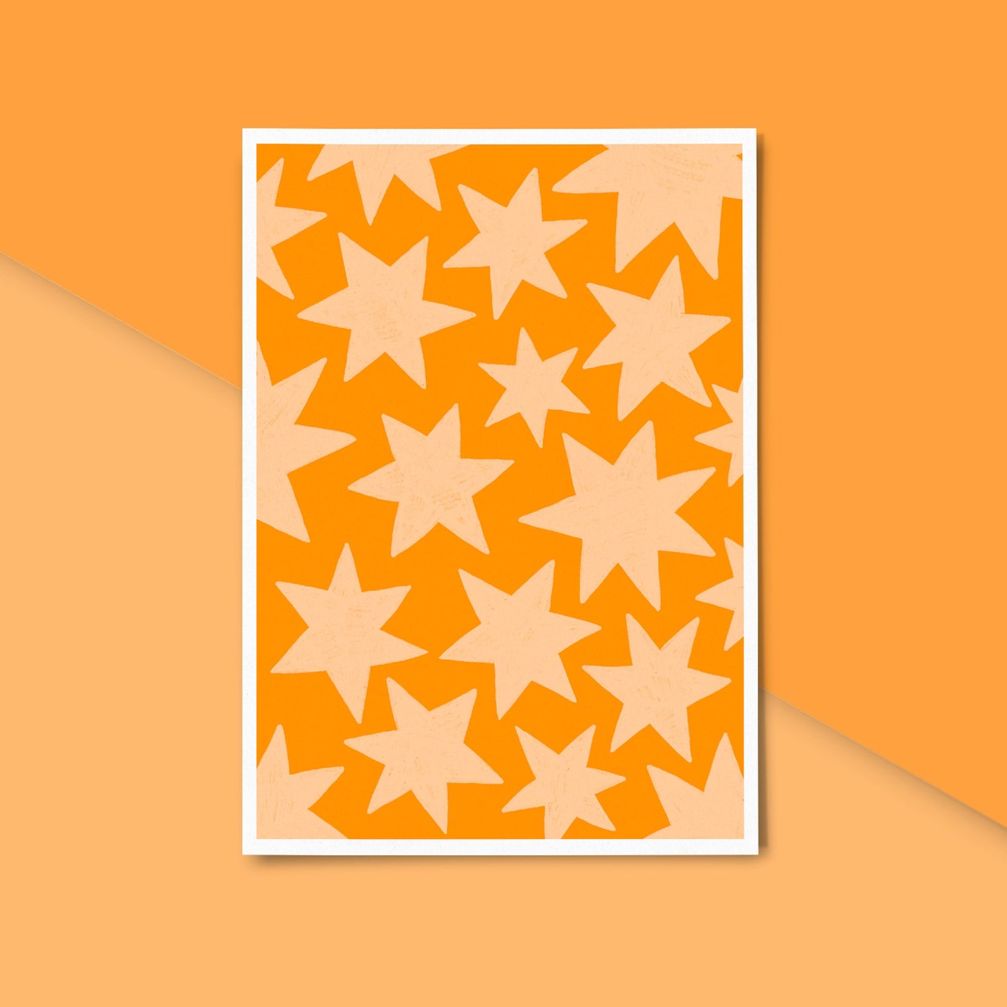 Orange Star Print