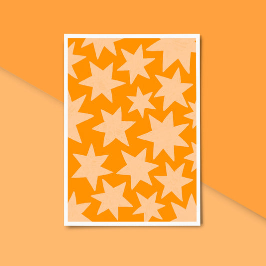 Orange Star Print