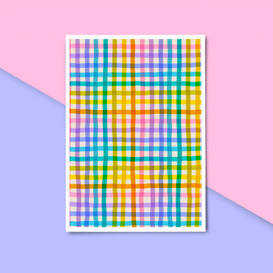 Rainbow Check Print