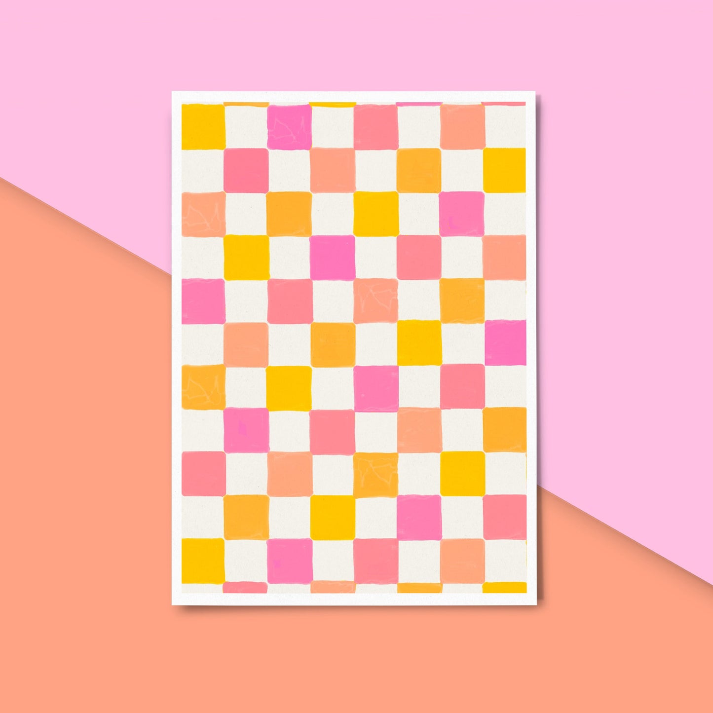 Tutti Frutti Checkerboard Print
