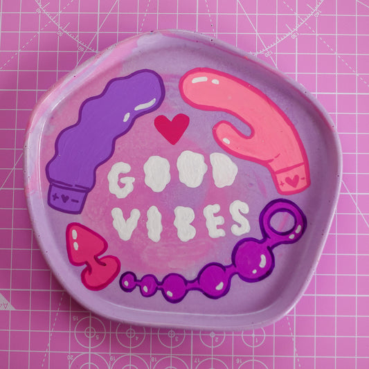 Good Vibes ~ Sex Positive Trinket Tray ❤️